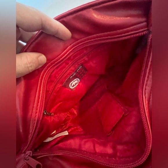 ECKO unltd RARE Marc ECKO Autograph Gold Rhino Red Crossbody Bag Vintage - Picture 7 of 17